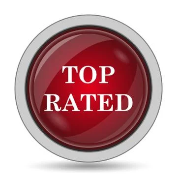 Top rated  icon. Internet button on white background.. 스톡 일러스트