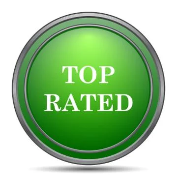 Top rated  icon. Internet button on white background.. 스톡 일러스트