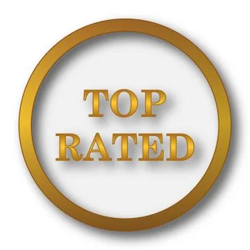Top rated  icon. Internet button on white background.. 스톡 일러스트