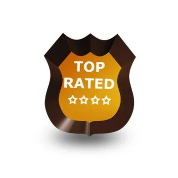 Top rated icon on white Stock Illustration