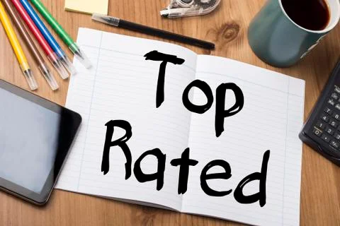 Top Rated - Note Pad With Text Stock Photos