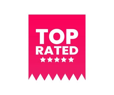 Top Rated Review E-commerce Marketing Discount Offer Design Vector Illustration Stock Illustration