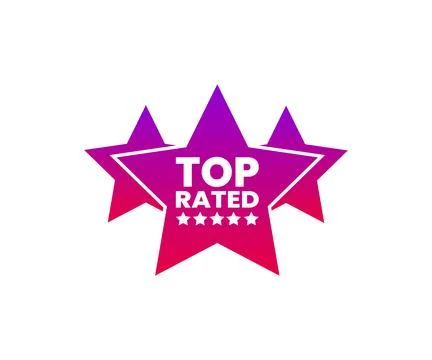 Top Rated Review E-commerce Marketing Discount Offer Design Vector Illustration Stock Illustration