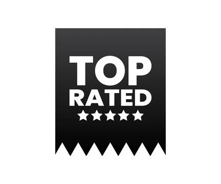Top Rated Review E-commerce Marketing Discount Offer Design Vector Illustration Stock Illustration
