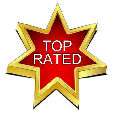 Top Rated Star Button Stock Illustration