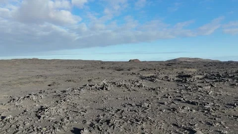 Top Raw Iceland Landscape / surface - Volcanic Hills and Mountainous Terrain Stock Footage 307370614
