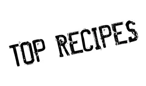 Top Recipes rubber stamp Stock Illustration