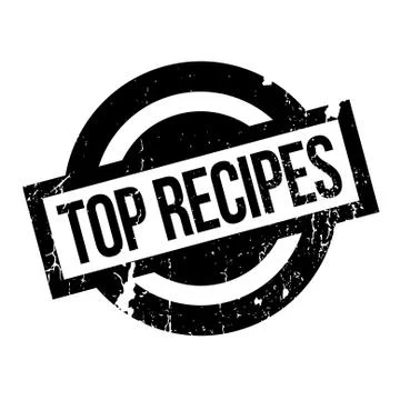 Top Recipes rubber stamp Stock Illustration