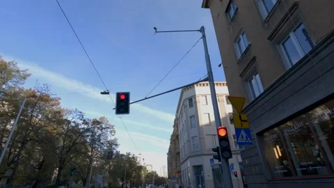 TOP - Reflection driving plate - Wroclaw, Poland. polandwroclaw0002 Stock Footage 163812431