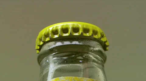 Top removed from bottle - CU Video stock 86434