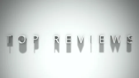 Top Reviews 3D title animation with shadows on a white background Stock Footage 296690174