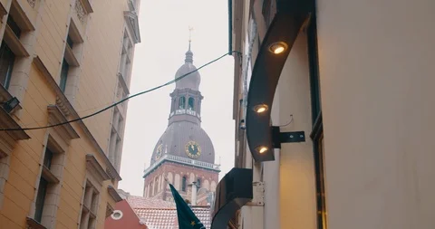 Top of Riga Cathedral - Riga, Latvia (4K) Stock Footage 102263502