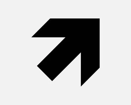 Top Right Arrow Pointing Point Direction Navigation Exit Sign Symbol Icon Vector 库存插图