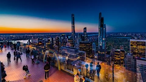 Top of the rock sunset Stock Photos