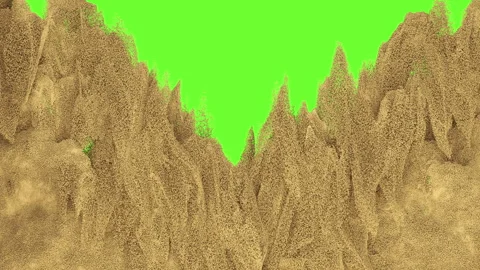 Top Sand Fall Green Screen Stock Footage 311988500