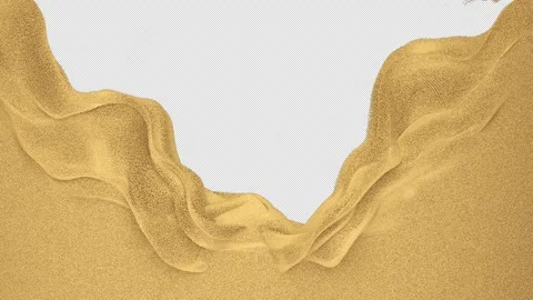 Top Sand Fall Transition Alpha Stock Footage 308637236