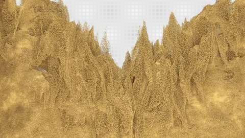 Top Sand Fall Transition Alpha Stock Footage 311988432