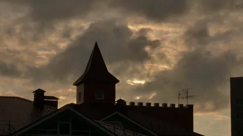 Top of the school in Megion Stock Footage 282965902