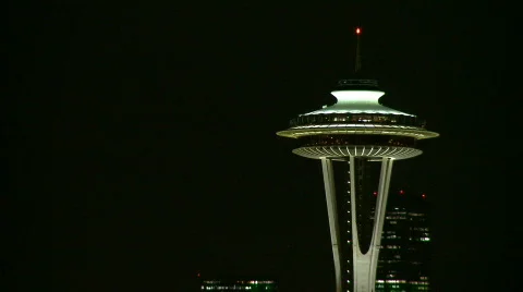 Top of Seattle's Space Needle (1 of 3) Stock Footage