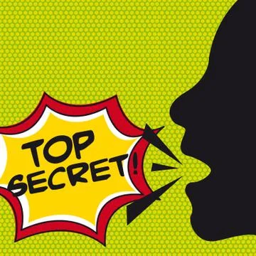Top secret comic explosion, pop art. vector illustration Stock Illustration