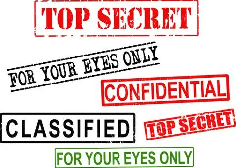 Top Secret, Confidential, Classified File Grunge Stock Illustration
