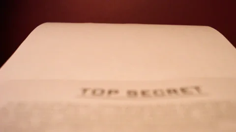 Top secret confidential documents. Stock Footage 35894769