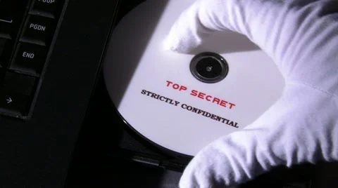 Top secret disc, strictly confidential Video stock 10811853