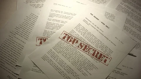 TOP SECRET DOCUMENTS DROP Video stock 90063203