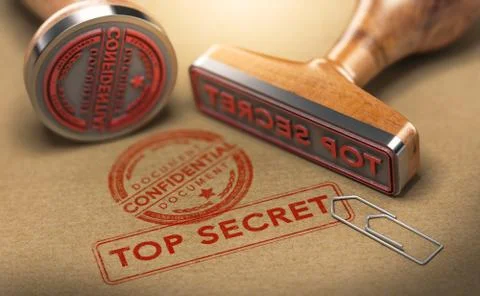 Top Secret Documents, Sensitive Information Stock Photos