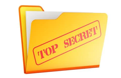 Top Secret Folder. 3D rendering Stock Illustration