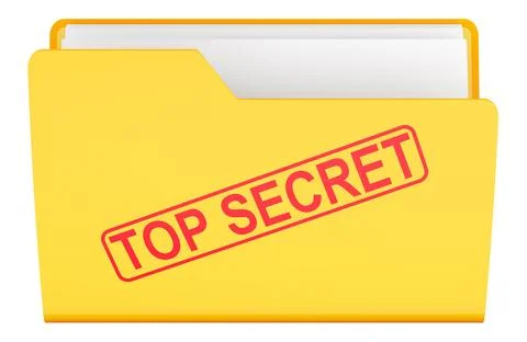 Top Secret Folder. 3D rendering イラスト素材