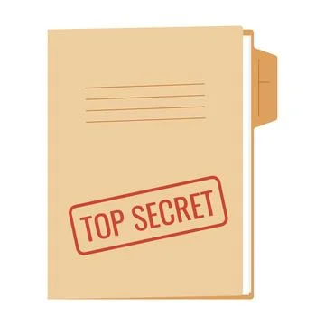 Top Secret Folder Document Vector Icon イラスト素材