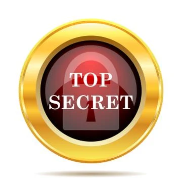 Top secret icon. Internet button on white background.. Stock Illustration