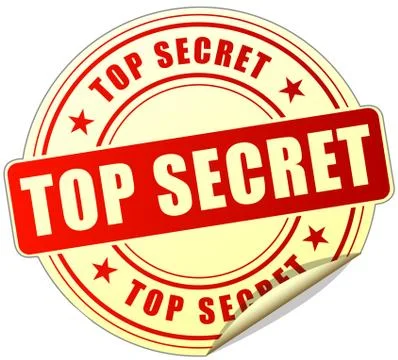 Top secret label Stock Illustration