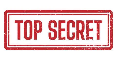 Top secret rubber stamp. For documents isolated on white background. Stock Illustration