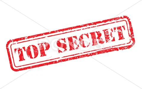 Top secret rubber stamp Stock Illustration