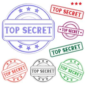 Top secret stamp イラスト素材