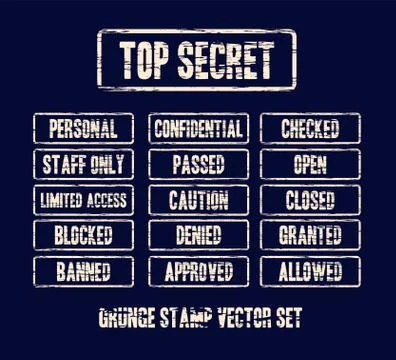 Top secret stamp Stock Illustration