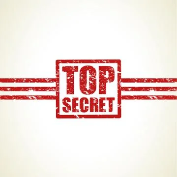 Top secret stamp Illustrazione stock