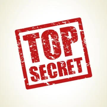 Top secret stamp Stock Illustration