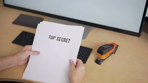 Top Secret Stapled Stock Footage 114132280