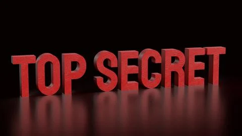 The Top Secret Text for Background concept 3d Rendering. Stock Illustration