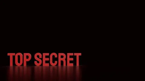 The Top Secret Text for Background concept 3d Rendering. Stock Illustration