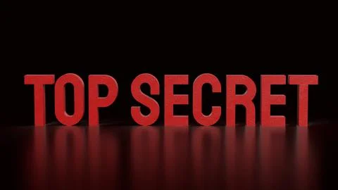 The Top Secret Text for Background concept 3d Rendering. Stock Illustration