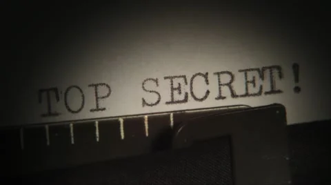 TOP SECRET! Typed. Typewriter. Stock Footage 10721315