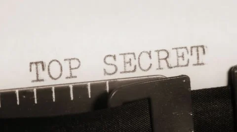 TOP SECRET. Written on a typewriter.  Stock Footage 10736808