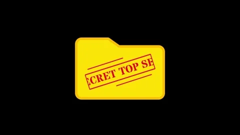 Top Secret Yellow Folder Icon Stock Footage 334343073