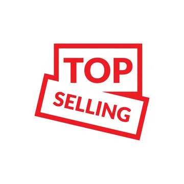 Top Selling red sticker vector logo icon Illustrazione stock