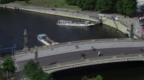 Top shot of a berlin bridge Stock Footage 41738322
