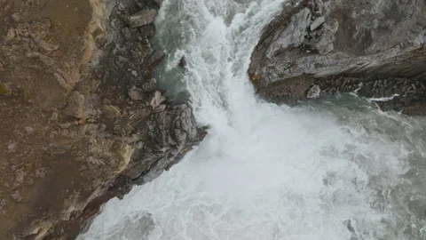 Top Shot Large Waterfall 4K 50FPS Stock Footage 229541877
